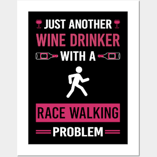 Wine Drinker Race Walking Posters and Art